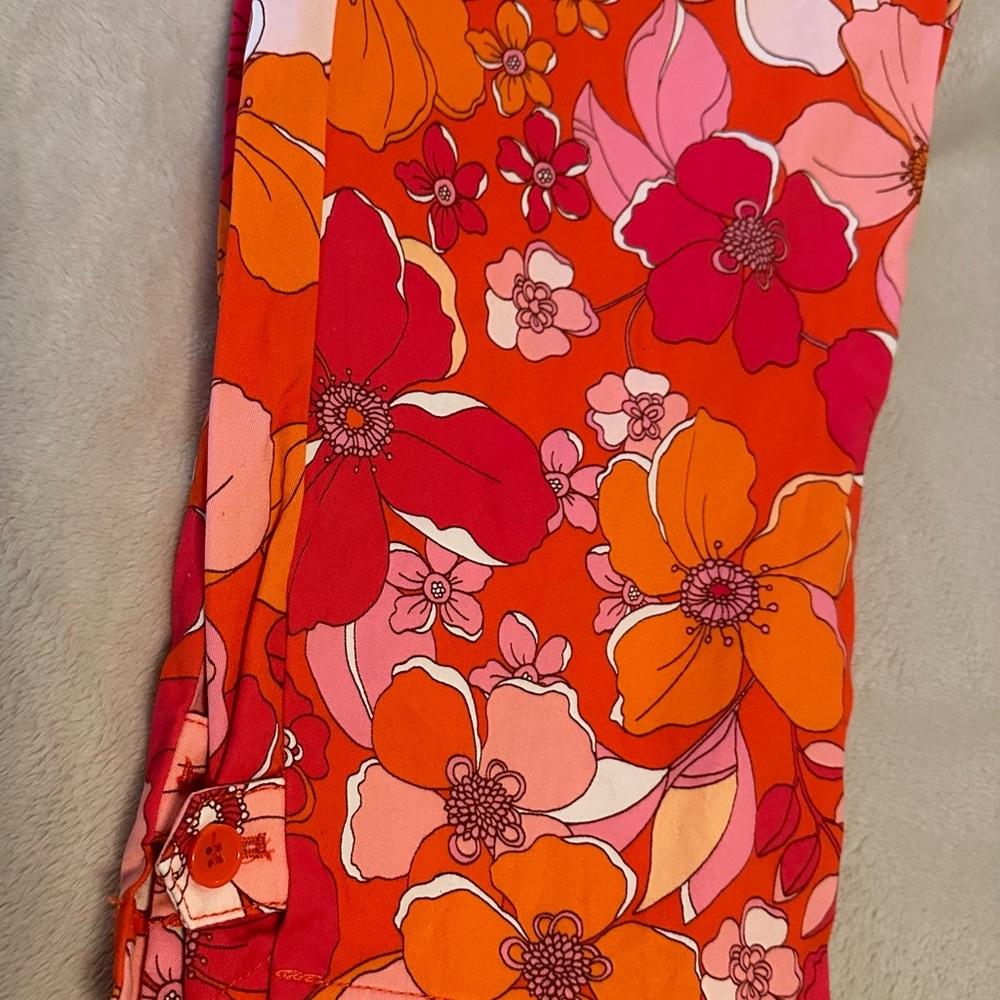 Talbots Floral Perfect Crop Pant 16W - NWOT